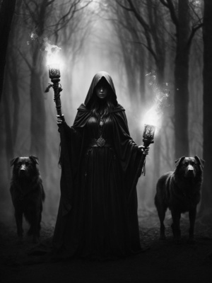 Hecate and a few of her symbols.