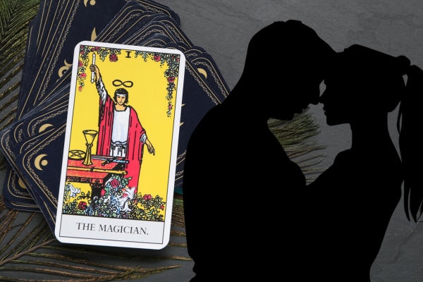 The Magician card with love as the outcome.