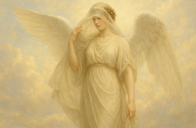 Nemesis wearing her veil.